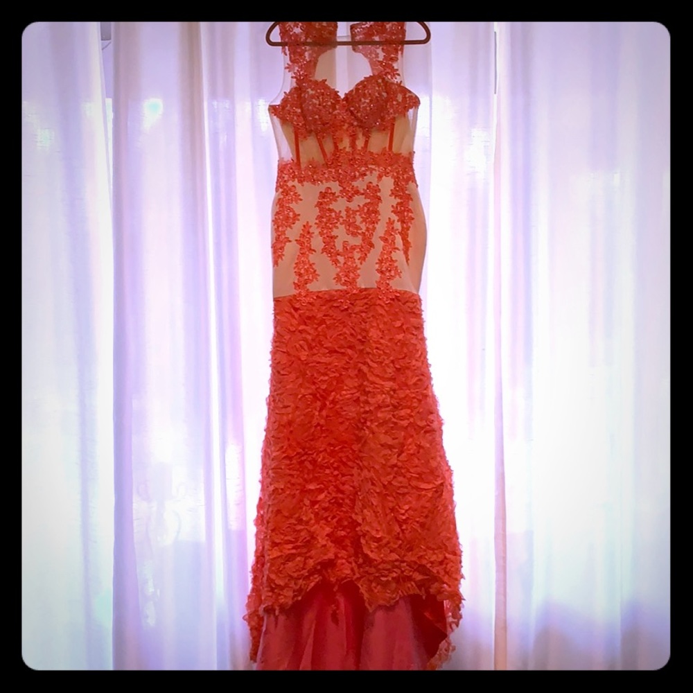 Gorgeous  coral custom made dress $249